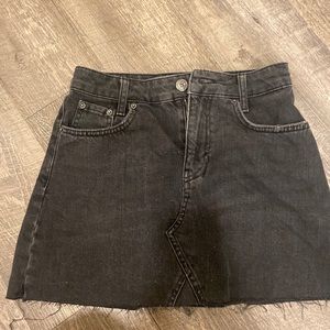 Black jean skirt